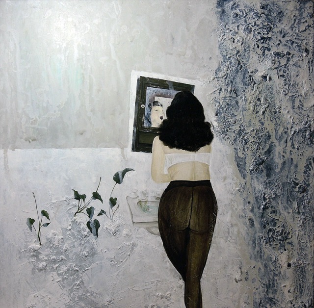 Yi-Shiang Yang, 楊 依香, painting, art, turned away
